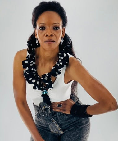 White Double Neckline Bodysuit - Polka Dot