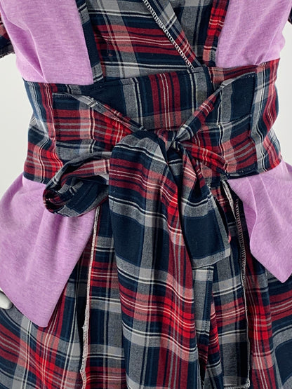 Irish Plaid Belted Top | Lavender
