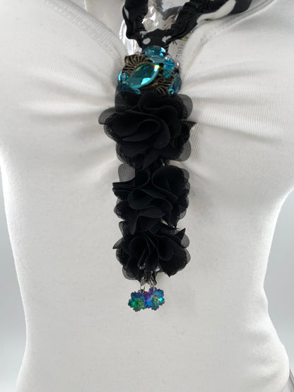 White Double Neckline Bodysuit - Polka Dot