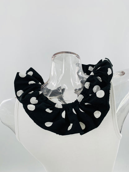 White Double Neckline Bodysuit - Polka Dot
