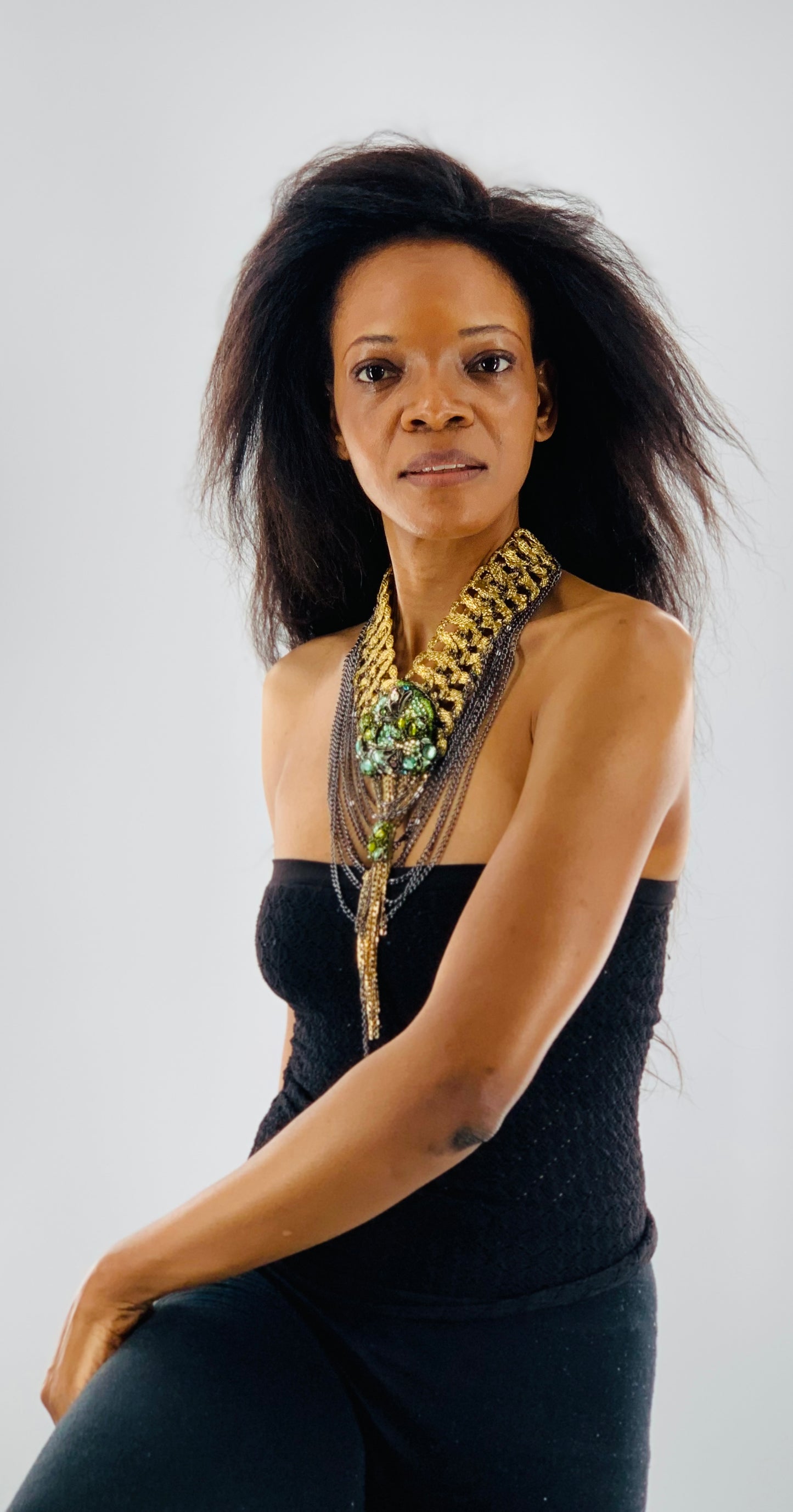 Grecian Layered Necklace With Swarovski Crystals