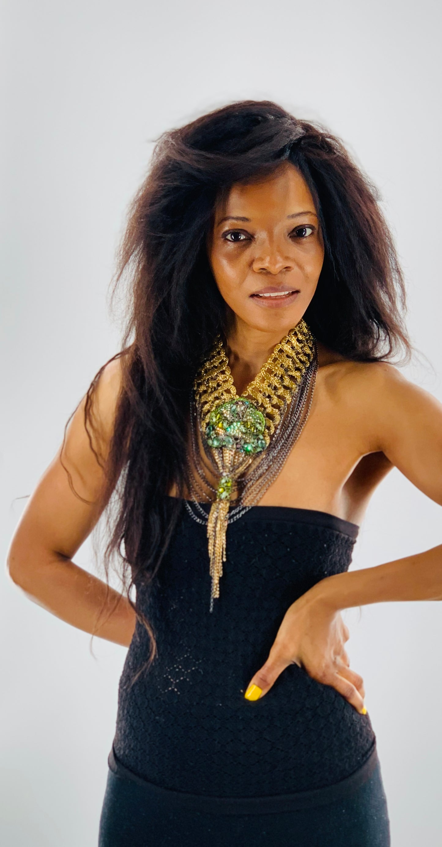 Grecian Layered Necklace With Swarovski Crystals