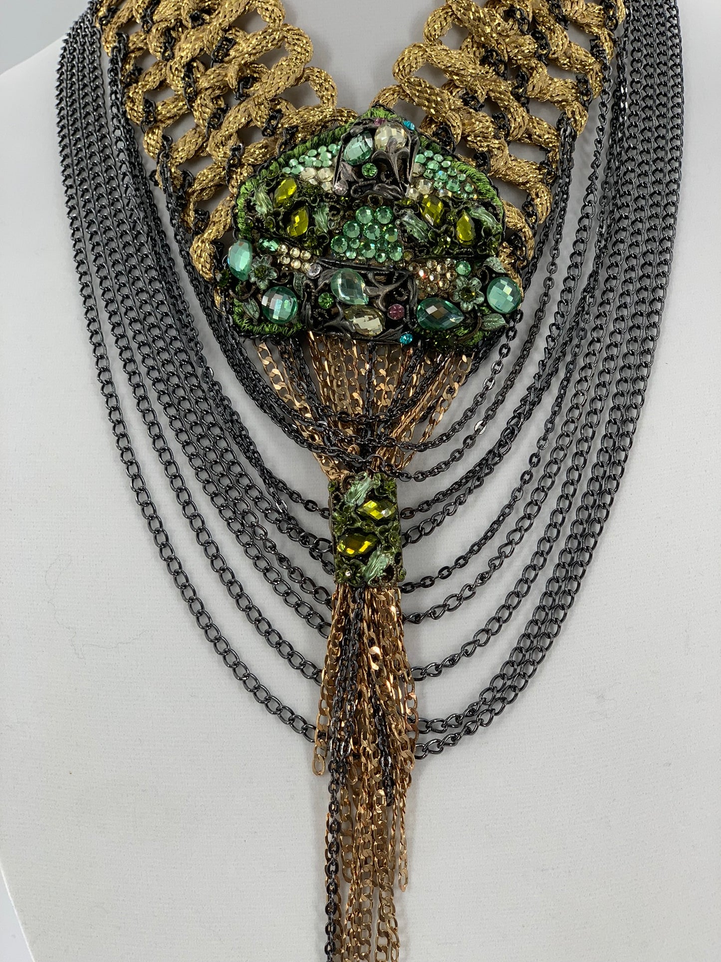 Grecian Layered Necklace With Swarovski Crystals