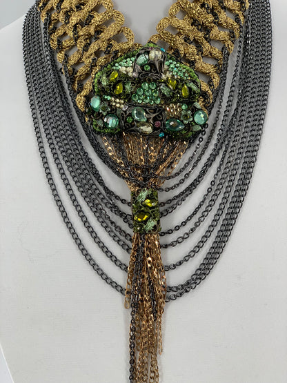 Grecian Layered Necklace With Swarovski Crystals
