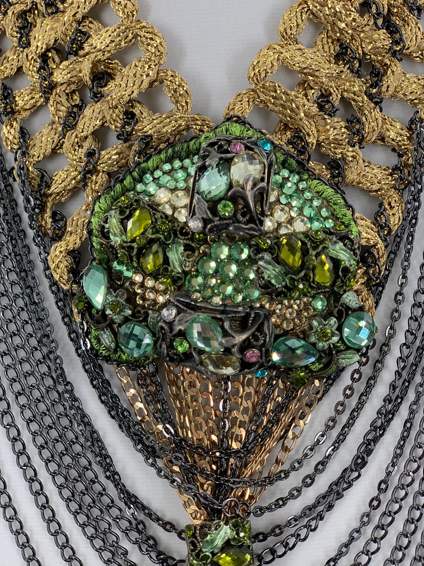 Grecian Layered Necklace With Swarovski Crystals