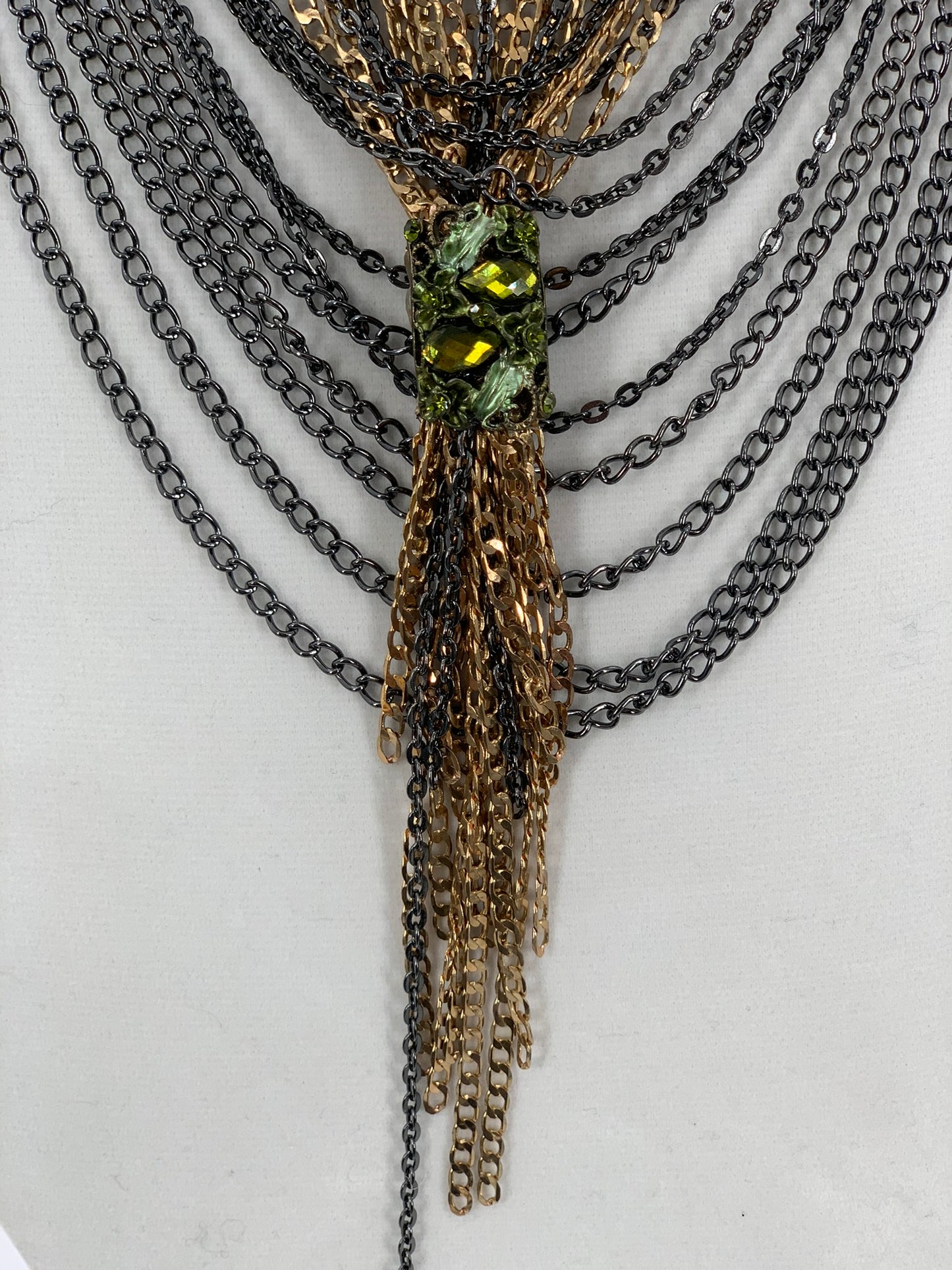 Grecian Layered Necklace With Swarovski Crystals