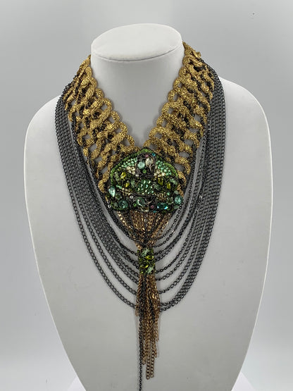 Grecian Layered Necklace With Swarovski Crystals