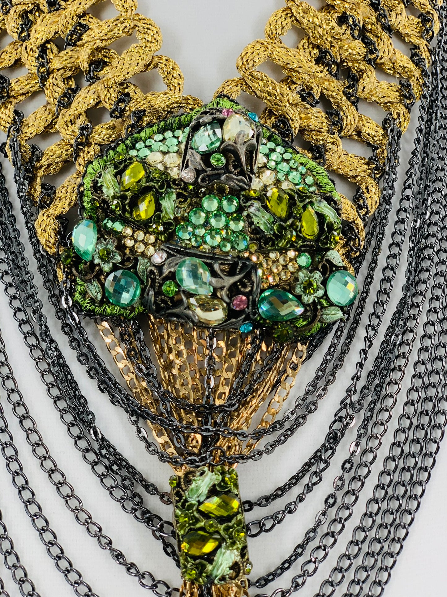 Grecian Layered Necklace With Swarovski Crystals