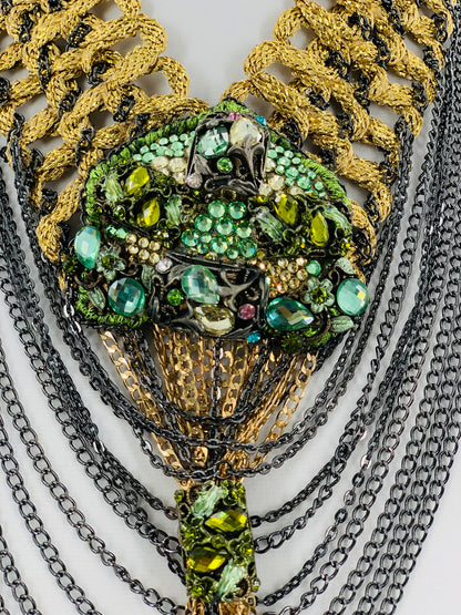 Grecian Layered Necklace With Swarovski Crystals