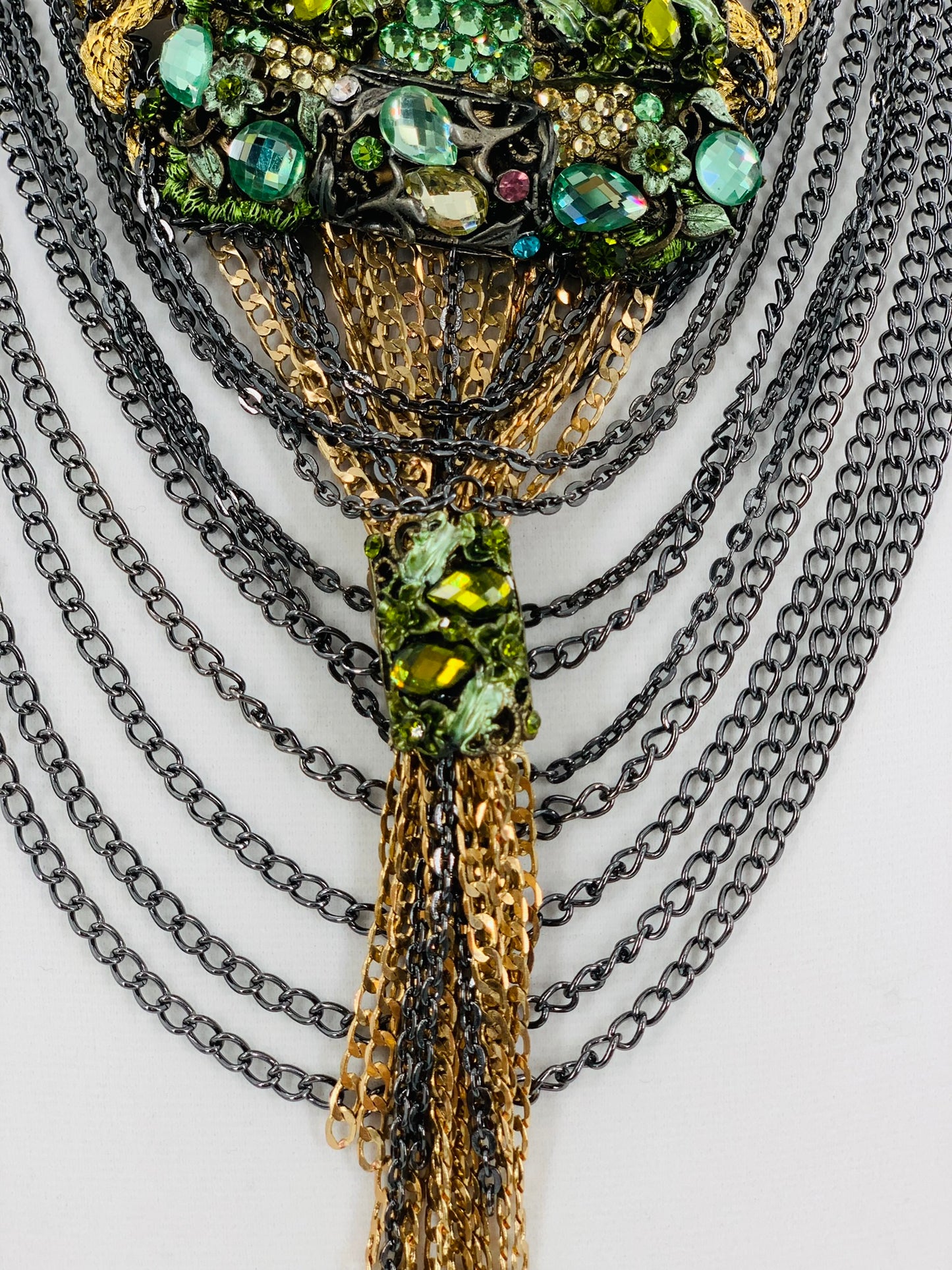 Grecian Layered Necklace With Swarovski Crystals