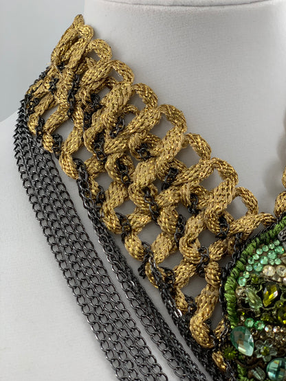 Grecian Layered Necklace With Swarovski Crystals