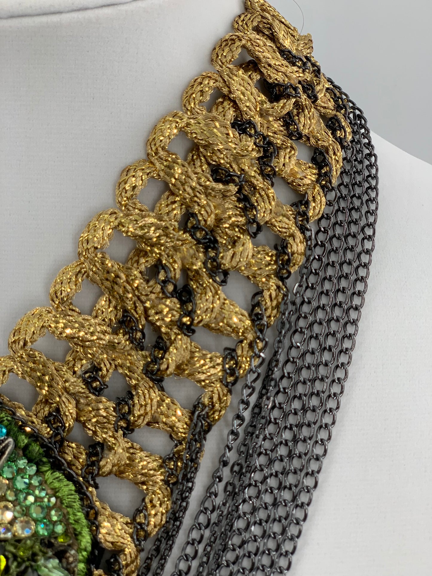 Grecian Layered Necklace With Swarovski Crystals