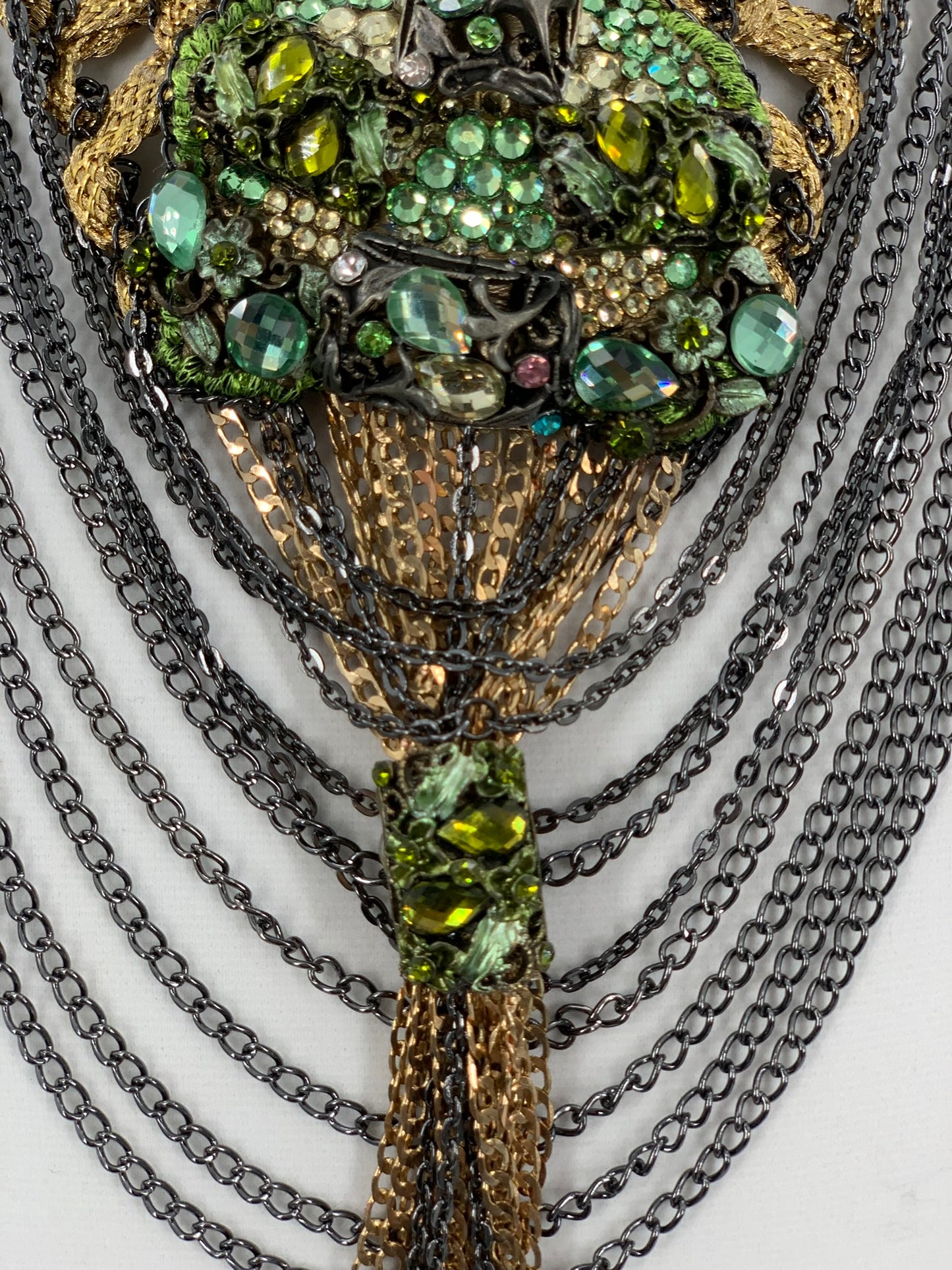 Grecian Layered Necklace With Swarovski Crystals