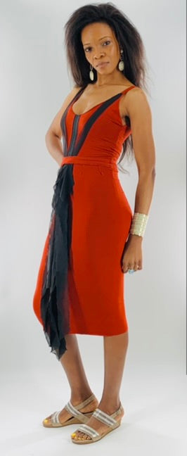 Fitted Midi Dress| Knee Length - SAMPLE SALE