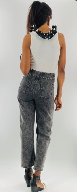 White Double Neckline Bodysuit - Polka Dot