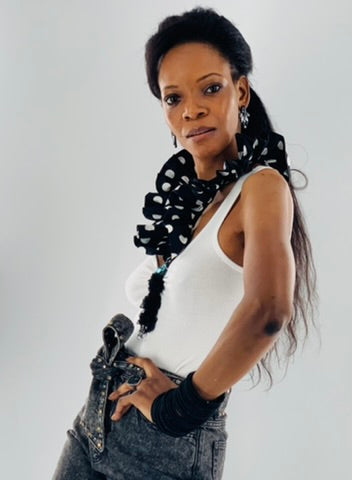 White Double Neckline Bodysuit - Polka Dot