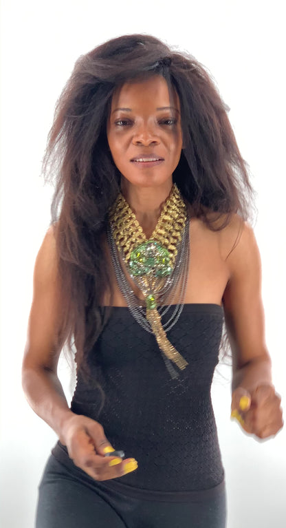 Grecian Layered Necklace With Swarovski Crystals